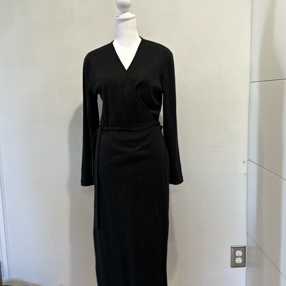 Black wrap dress